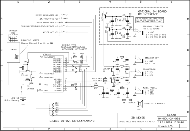 CW MEMORY KEYER DL6ZB