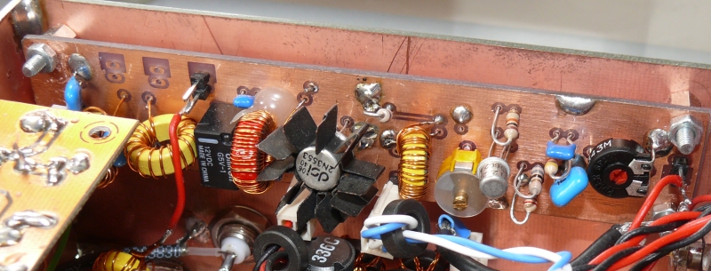 Transmitter mounted in the transceiver