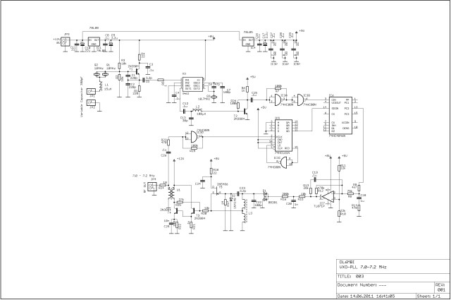 VXO-PLL oscillator for amateur radio QRP – circuit diagram