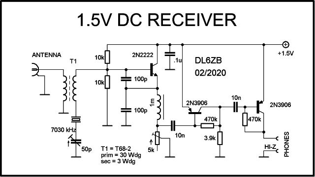 Minimal Art 1.5 Volt Direct Conversion Receiver